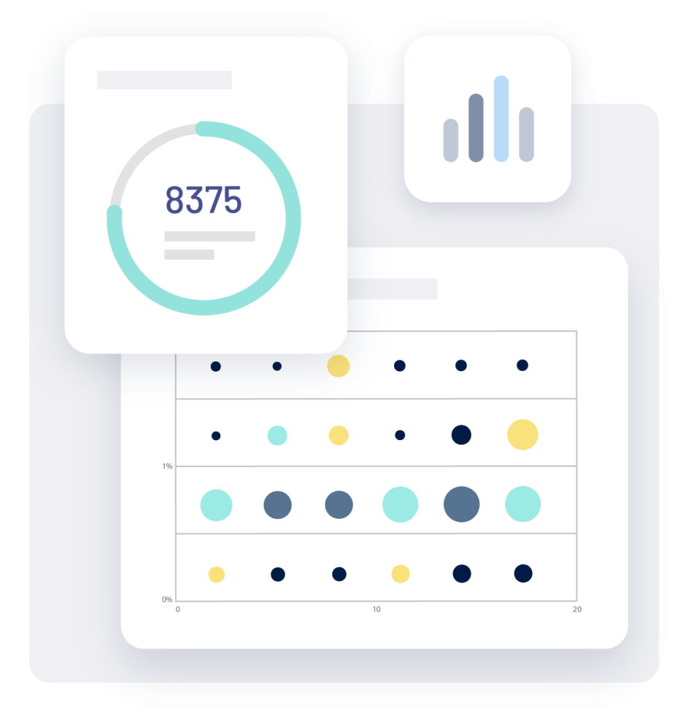 Various charts and graphs that related to social media metrics and performance.