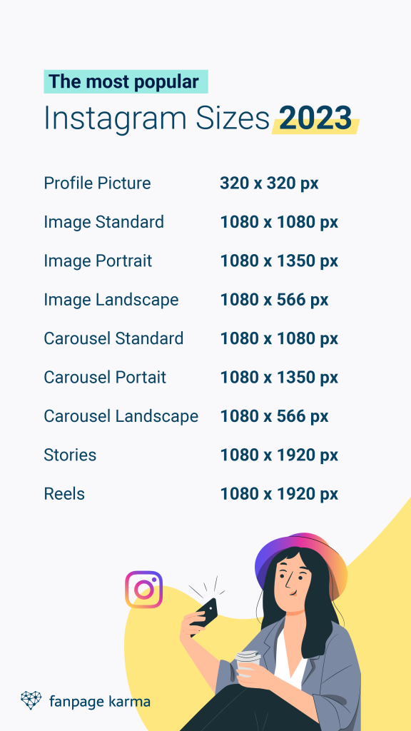 Instagram image sizes 2023