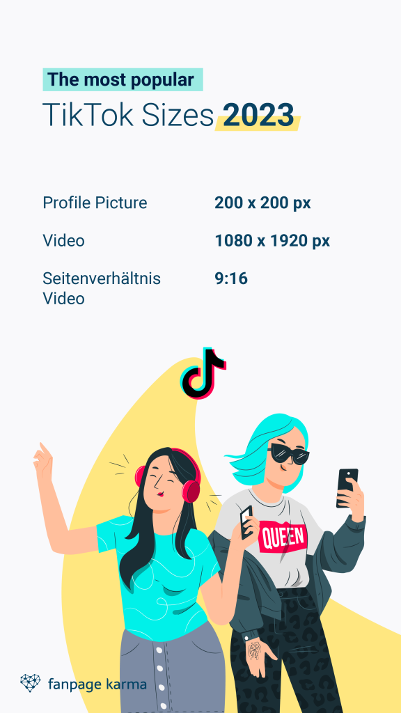 TikTok video and image sizes 2023